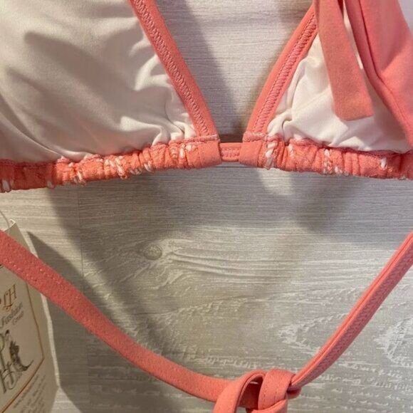 Women's Crochet Lace Halter Straps Bikini Top Swimsuits Bathing Suit NWT - Picture 3 of 5